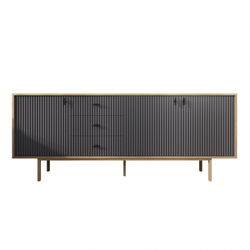 Комод с тремя дверками и тремя ящиками 