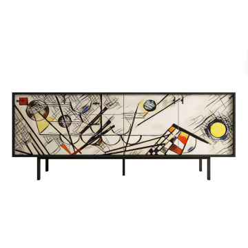 Комод с тремя дверками и тремя ящиками 