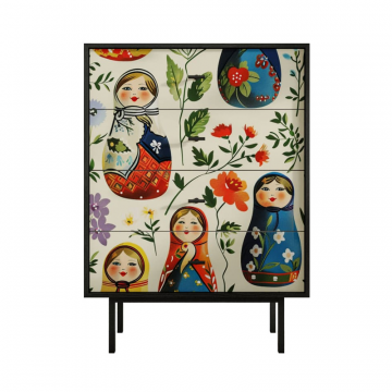 Комод вертикальный с четырьмя ящиками 