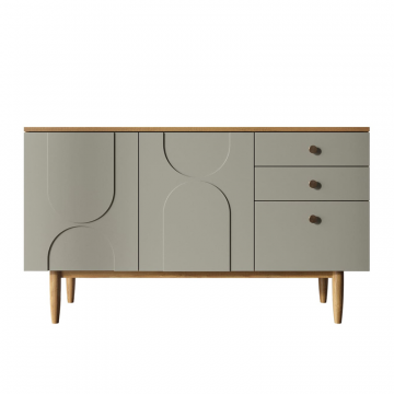 Комод с двумя дверками и ящиками 