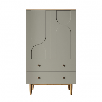 Комод с двумя дверками и двумя ящиками 