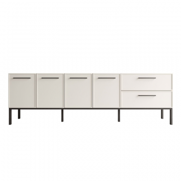 Комод с четырьмя дверками и двумя ящиками 