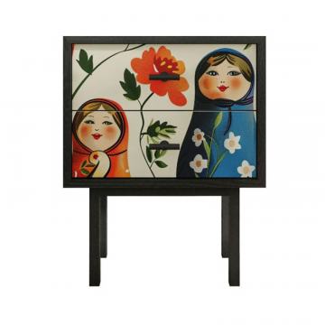 Тумбочка с двумя ящиками 