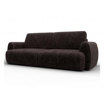 Диван прямой Лига-115 НПБ, BRUT 17 коричневый, Велюр