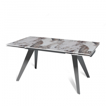 Стол раскладной Rhein (140+40+40), керамика глянцевая Pandora