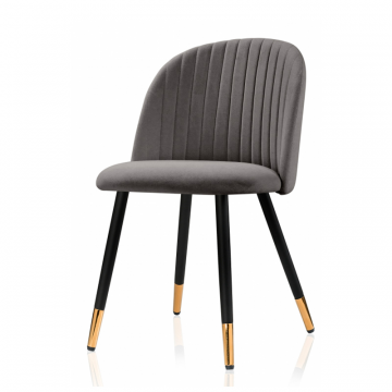 Стул на металлокаркасе Gabi темно-серый / черный / золотой