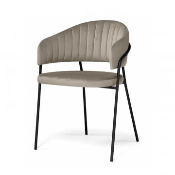Стул на металлокаркасе Лукас бежевый / черный каркас