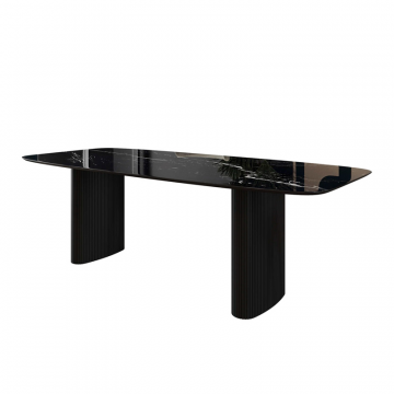 Стол обеденный Nolan 180, керамика глянцевая / две опоры овал