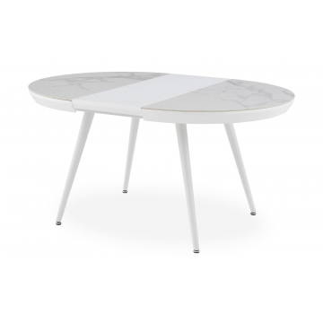 Стол раскладной Valerie 110-150, белая керамика