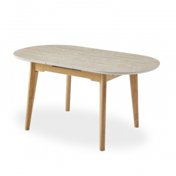 Стол раскладной Elsa 120-150, керамика травертин