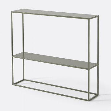 Стальная консоль с двумя столешницами Miva  Мива  единый размер зеленый