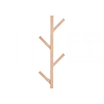 Настенная вешалка из дуба с 4 крючками Anela