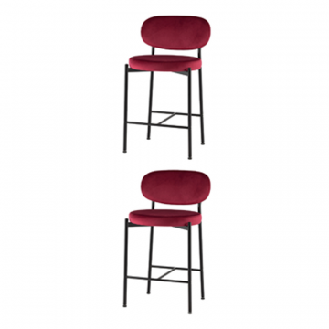 Стул полубарный Бриф VD велюр винный 2 шт.