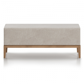 Банкетка Fjord 120 см (молочный рогожка, бук)