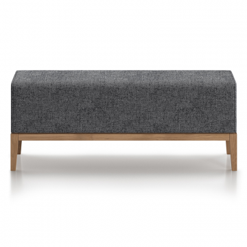 Банкетка Fjord 120 см (серый рогожка, бук)