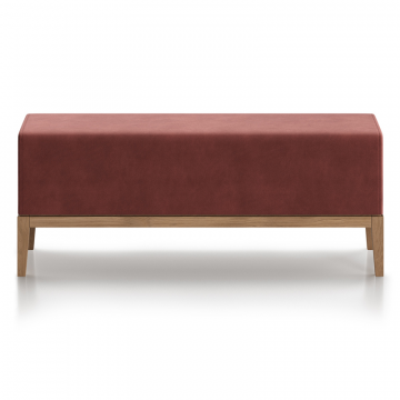 Банкетка Fjord 120 см (бордовый FiberGuard, бук)