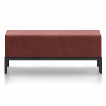 Банкетка Fjord 120 см (бордовый FiberGuard, бук под эмалью)