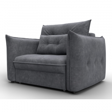 Кресло Лига-100 НПБ, BRUT 16 темно-серый, Велюр