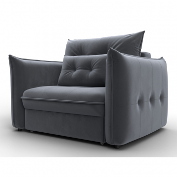 Кресло Лига-100 НПБ, SEVEN 17 серый, Велюр