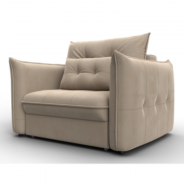 Кресло Лига-100 НПБ, SEVEN 729 бежевый, Велюр