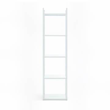 Низкий гардеробный модуль из стали 5 полок ENIDE белый