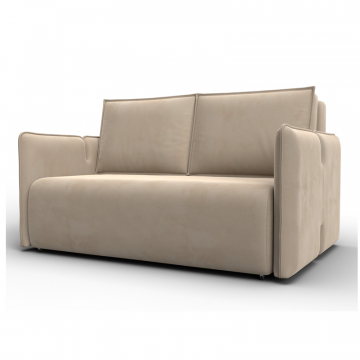 Диван прямой Лига-117, SEVEN 729 бежевый, Велюр