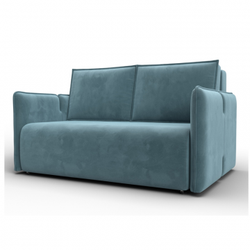 Диван прямой Лига-117,  SEVEN 113 бирюзовый, Велюр