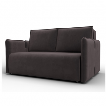 Диван прямой Лига-117, SEVEN 727 коричневый, Велюр
