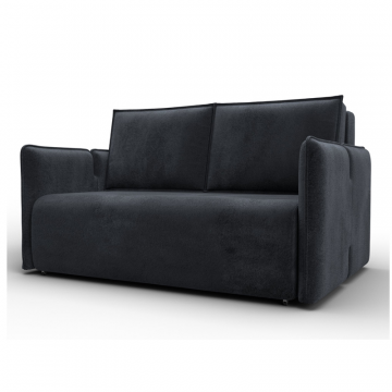 Диван прямой Лига-117, TOWER 11 темно-серый, Велюр