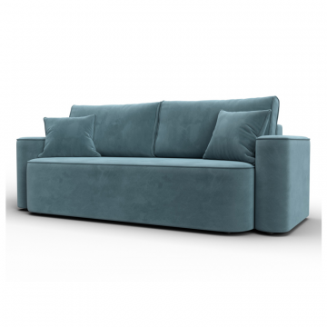 Диван прямой Лига-118 НПБ, SEVEN 113 бирюзовый, Велюр