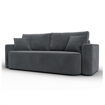 Диван прямой Лига-118 НПБ, LAIM 23 светло-серый, Велюр