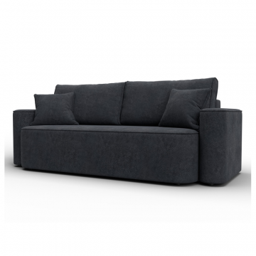 Диван прямой Лига-118 НПБ, LAIM 26 темно-серый, Велюр