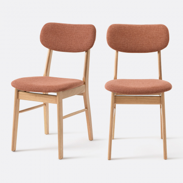 Комплект из двух стульев в винтажном стиле Selyn  Селин  единый размер каштановый