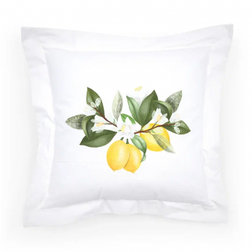 Подушка декоративная азулежу «Ветка лимона»