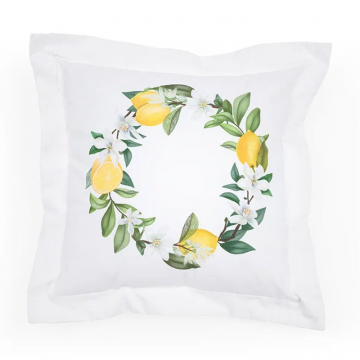 Подушка декоративная азулежу «Венок из лимона»