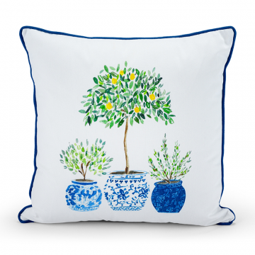 Подушка декоративная азулежу «Сад с лимоном»