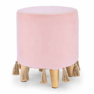 Пуф велюровый с кистями