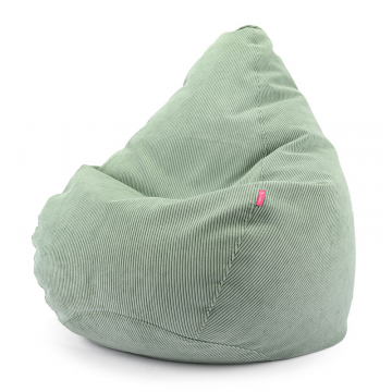 Кресло-груша вельветовое зеленое