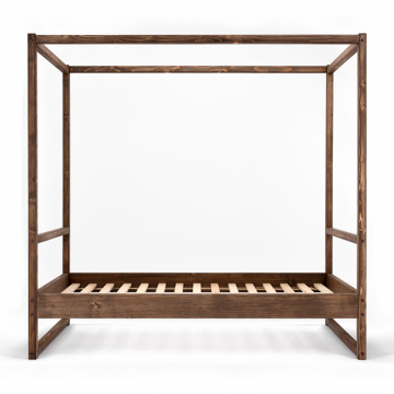 Кровать Куб коричневая