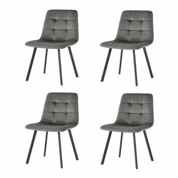 Стул Chilly велюр антрацитовый 4 шт.