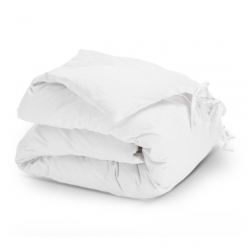 Пододеяльник из хлопка с застежкой на декоративные завязки Молочная пенка