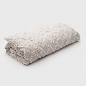 Пододеяльник из текстурированного хлопка в натуральном цвете