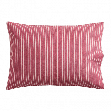 Комплект наволочек 50*70 (2 шт.) из вареного хлопка в полоску на красном меланже с клапаном