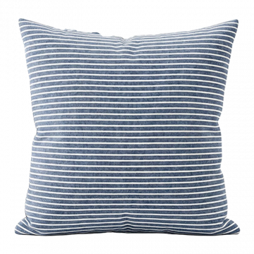 Комплект наволочек 70*70 (2 шт.) из вареного хлопка синий меланж с узкой полоской