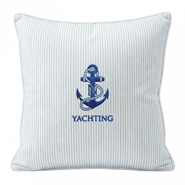 Подушка декоративная акцентная из льна heritage якорь