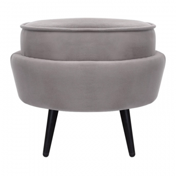 Пуф Pearl Adorn Grey на черных ножках