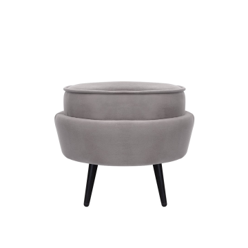 Пуф Pearl Adorn Grey на черных ножках