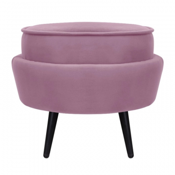 Пуф Pearl Adorn Pink на черных ножках