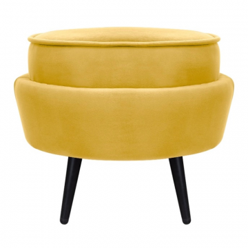 Пуф Pearl Adorn Yellow на черных ножках