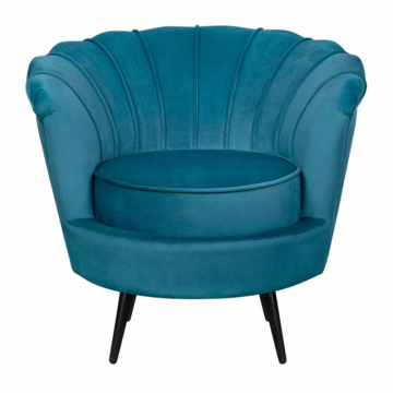 Кресло ракушка Pearl Marine на черных ножках